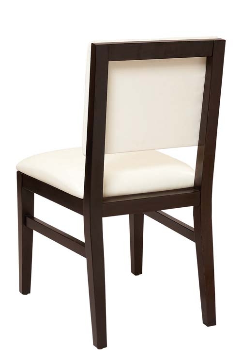 Upholstered Dark Walnut Restaurant  Dining Chair