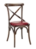 Cross Back Oak Bent Wood  Rustic Walnut Wood Chair