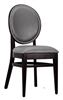 Modern Upholstered Wood Chair with Nail Head Trim