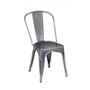 Industrial Metal Chair Distressed Clear Finish