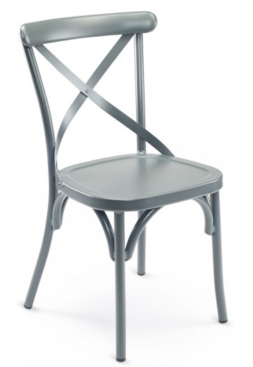 Cross Grey Metal Chair