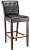 Tufted Leatherette Restaurant Wood Dining Chair with 19" wide seat