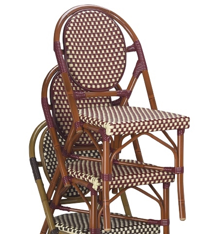 Rattan Bistro Aluminum Frame Restaurant Chair