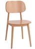 Modern Wood Chair with Natural Back