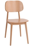 Modern Wood Chair with Natural Back