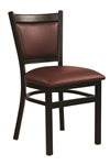 Black Metal Upholstered Dining Chair