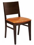 Walnut Back  Wood Side Chair