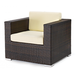 Lounge Wicker Arm Chair with Cushion