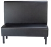 Black Upholstered Dining Booth 42 ht. Single
