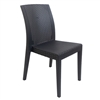 Gray Resin Outdoor Patio Dining Chair Seating
