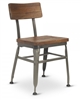 Reclaimed Wood Industrial Metal Chair
