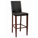 Silhouette Bar Stool Upholstered with High Back