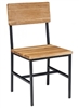 Toledo Reclaimed Oak Wood Chair: Industrial Seating