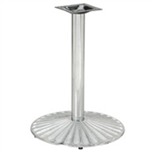 Round Chrome Shell Dining Table Base
