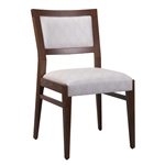 Upholstered Italian Dining Chair: Wedge Stain