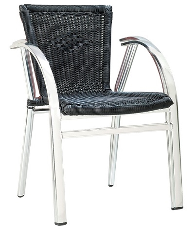 Black Wicker Arm Chair