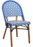 Rattan Aluminum Blue Ivory Chair