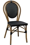Parisian Black  Weave Rattan Aluminum Chair