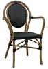 Black Weave Rattan Arm Chair
