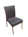 Wicker Bamboo Espresso Chair