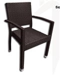 Balboa  Brown Wicker Arm Chair