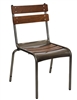 Industrial Wood  Slat Metal Chair
