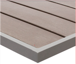 Teak Faux Wood Grey Outdoor Dining Table Tops