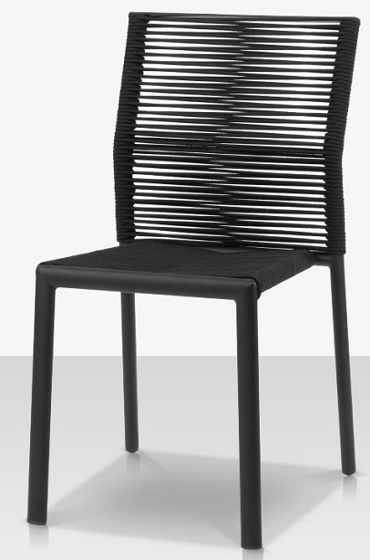 Avalon Black Outdoor  Rope Side Chair