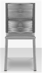 Avalon Silver/ Charcoal  Outdoor  Rope Side Chair