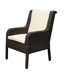 66 - Tahiti All Weather Espresso Weave Cushioned Arm Chair