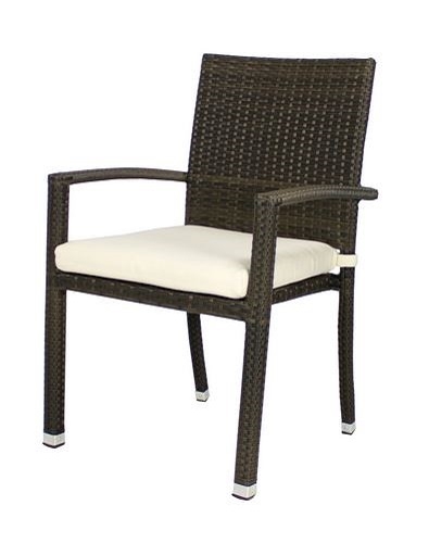 Zen Outdoor Espresso Wicker Weave Arm Chair
