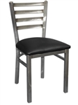 Ladder Back Padded Chair with Clear Finish