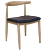 Wood Grain Metal Chair in Oak Finish
