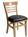 67 Small Ladder Back Natural w/ Padded Seat