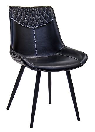 Diamond Tuft T Black Padded Chair