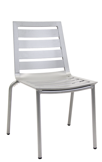 Outdoor Aluminum Chair with Slat Seat n Back
