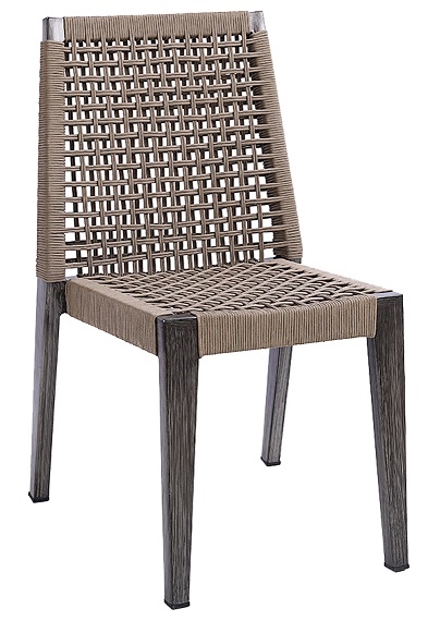 67 Rope Weave Outdoor Dining Chair