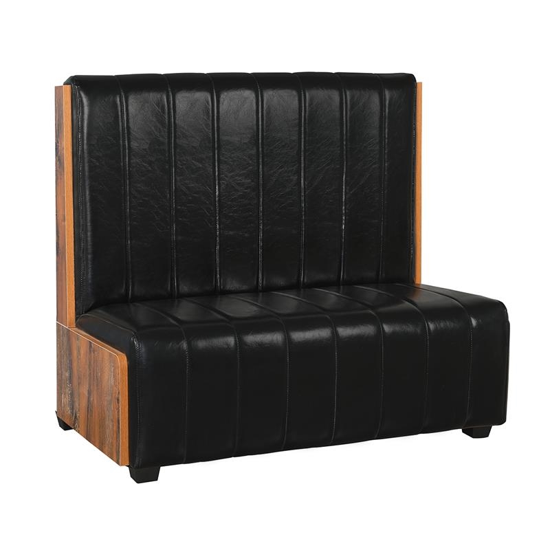 Laminate Black Upholstered 8 Channel Wood Booth