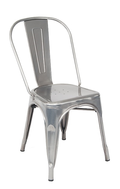 Industrial Steel Clear Coat Chair