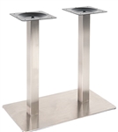 Rectangle Stainless Steel Restaurant Table Bases: Outdoor  Use