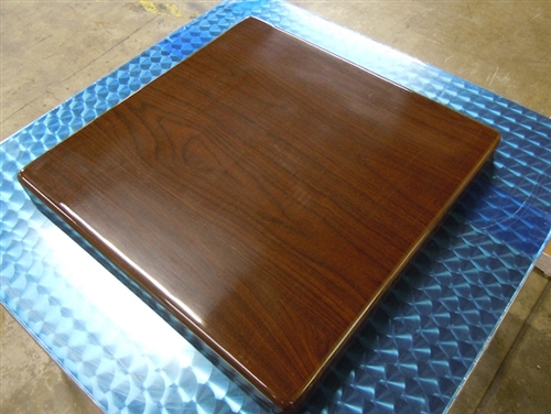 NEW 30"x60" Resin Restaurant Table top in Walnut with Quick Ship Eased Edge 