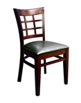 Restaurant Wood Chairs with Lattice / Window Back