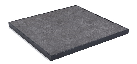 Laminate Outdoor Table Top with Black Metal Edge