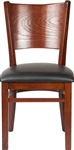 Restaurant Dining Chair with Solid Wood Back